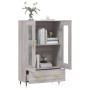 Aparador alto madera de ingeniería gris Sonoma 69,5x31x115 cm de vidaXL, Aparadores - Ref: Foro24-828282, Precio: 100,70 €, D...