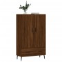 Aparador alto madera de ingeniería roble marrón 69,5x31x115 cm de vidaXL, Aparadores - Ref: Foro24-828259, Precio: 64,54 €, D...