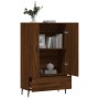 Aparador alto madera de ingeniería roble marrón 69,5x31x115 cm de vidaXL, Aparadores - Ref: Foro24-828259, Precio: 64,54 €, D...