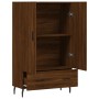 Aparador alto madera de ingeniería roble marrón 69,5x31x115 cm de vidaXL, Aparadores - Ref: Foro24-828259, Precio: 64,54 €, D...