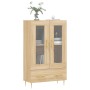 Aparador alto madera de ingeniería roble Sonoma 69,5x31x115 cm de vidaXL, Aparadores - Ref: Foro24-828287, Precio: 84,98 €, D...