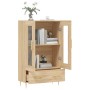 Aparador alto madera de ingeniería roble Sonoma 69,5x31x115 cm de vidaXL, Aparadores - Ref: Foro24-828287, Precio: 84,98 €, D...