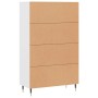 Aparador alto madera de ingeniería blanco 69,5x31x115 cm de vidaXL, Aparadores - Ref: Foro24-828276, Precio: 105,37 €, Descue...