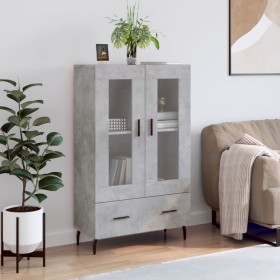 Concrete gray engineered wood tall sideboard 69.5x31x115 cm by vidaXL, Sideboards - Ref: Foro24-828320, Price: 71,99 €, Disco...