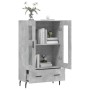 Aparador alto madera de ingeniería gris hormigón 69,5x31x115 cm de vidaXL, Aparadores - Ref: Foro24-828320, Precio: 71,27 €, ...