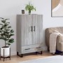 Tall Sonoma Gray Engineered Wood Sideboard 69.5x31x115 cm by vidaXL, Sideboards - Ref: Foro24-828266, Price: 92,83 €, Discoun...