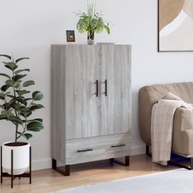 Tall Sonoma Gray Engineered Wood Sideboard 69.5x31x115 cm by vidaXL, Sideboards - Ref: Foro24-828266, Price: 91,99 €, Discoun...