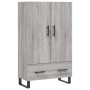 Aparador alto madera de ingeniería gris Sonoma 69,5x31x115 cm de vidaXL, Aparadores - Ref: Foro24-828266, Precio: 92,83 €, De...