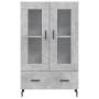 Aparador alto madera de ingeniería gris hormigón 69,5x31x115 cm de vidaXL, Aparadores - Ref: Foro24-828320, Precio: 71,27 €, ...