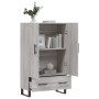 Tall Sonoma Gray Engineered Wood Sideboard 69.5x31x115 cm by vidaXL, Sideboards - Ref: Foro24-828266, Price: 92,83 €, Discoun...