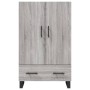 Tall Sonoma Gray Engineered Wood Sideboard 69.5x31x115 cm by vidaXL, Sideboards - Ref: Foro24-828266, Price: 92,83 €, Discoun...