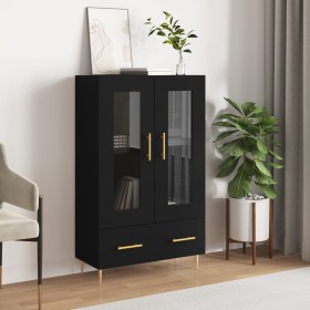 Tall black engineered wood sideboard 69.5x31x115 cm by vidaXL, Sideboards - Ref: Foro24-828285, Price: 88,99 €, Discount: %