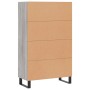 Aparador alto madera de ingeniería gris Sonoma 69,5x31x115 cm de vidaXL, Aparadores - Ref: Foro24-828266, Precio: 92,83 €, De...