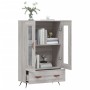 Aparador alto madera de ingeniería gris Sonoma 69,5x31x115 cm de vidaXL, Aparadores - Ref: Foro24-828274, Precio: 89,06 €, De...