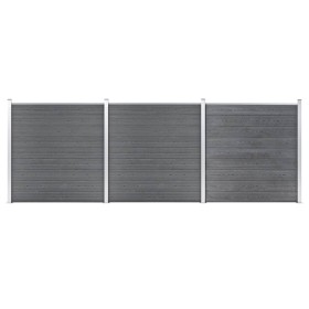 Valla de jardín de WPC gris 526x186 cm de vidaXL, Paneles de vallas - Ref: Foro24-3053226, Precio: 812,53 €, Descuento: %