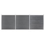 Valla de jardín de WPC gris 526x186 cm de vidaXL, Paneles de vallas - Ref: Foro24-3053226, Precio: 812,53 €, Descuento: %