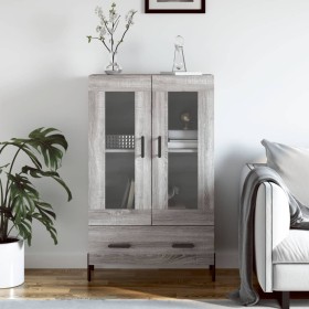 Tall Sonoma Gray Engineered Wood Sideboard 69.5x31x115 cm by vidaXL, Sideboards - Ref: Foro24-828314, Price: 95,71 €, Discoun...