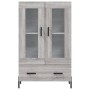 Aparador alto madera de ingeniería gris Sonoma 69,5x31x115 cm de vidaXL, Aparadores - Ref: Foro24-828314, Precio: 95,61 €, De...