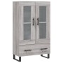 Aparador alto madera de ingeniería gris Sonoma 69,5x31x115 cm de vidaXL, Aparadores - Ref: Foro24-828330, Precio: 75,95 €, De...