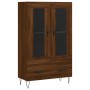 Aparador alto madera de ingeniería roble marrón 69,5x31x115 cm de vidaXL, Aparadores - Ref: Foro24-828299, Precio: 91,57 €, D...