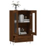 Aparador alto madera de ingeniería roble marrón 69,5x31x115 cm de vidaXL, Aparadores - Ref: Foro24-828299, Precio: 91,57 €, D...