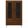 Aparador alto madera de ingeniería roble marrón 69,5x31x115 cm de vidaXL, Aparadores - Ref: Foro24-828299, Precio: 91,57 €, D...