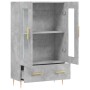 Aparador alto madera de ingeniería gris hormigón 69,5x31x115 cm de vidaXL, Aparadores - Ref: Foro24-828288, Precio: 84,05 €, ...