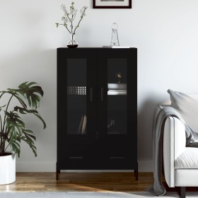 Tall black engineered wood sideboard 69.5x31x115 cm by vidaXL, Sideboards - Ref: Foro24-828309, Price: 95,99 €, Discount: %