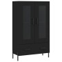 Aparador alto madera de ingeniería negro 69,5x31x115 cm de vidaXL, Aparadores - Ref: Foro24-828309, Precio: 94,83 €, Descuent...