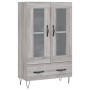 Tall Sonoma Gray Engineered Wood Sideboard 69.5x31x115 cm by vidaXL, Sideboards - Ref: Foro24-828298, Price: 88,04 €, Discoun...