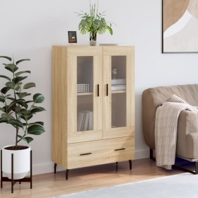 Aparador alto madera de ingeniería roble Sonoma 69,5x31x115 cm de vidaXL, Aparadores - Ref: Foro24-828319, Precio: 89,99 €, D...