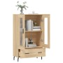 Aparador alto madera de ingeniería roble Sonoma 69,5x31x115 cm de vidaXL, Aparadores - Ref: Foro24-828319, Precio: 89,31 €, D...