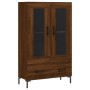 Aparador alto madera de ingeniería roble marrón 69,5x31x115 cm de vidaXL, Aparadores - Ref: Foro24-828307, Precio: 90,99 €, D...