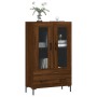 Tall sideboard engineered wood brown oak 69.5x31x115 cm by vidaXL, Sideboards - Ref: Foro24-828307, Price: 90,35 €, Discount: %