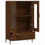 Aparador alto madera de ingeniería roble marrón 69,5x31x115 cm de vidaXL, Aparadores - Ref: Foro24-828307, Precio: 90,99 €, D...