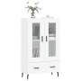 Tall white engineered wood sideboard 69.5x31x115 cm by vidaXL, Sideboards - Ref: Foro24-828316, Price: 87,39 €, Discount: %