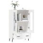 Tall white engineered wood sideboard 69.5x31x115 cm by vidaXL, Sideboards - Ref: Foro24-828316, Price: 87,39 €, Discount: %