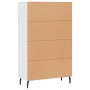 Tall white engineered wood sideboard 69.5x31x115 cm by vidaXL, Sideboards - Ref: Foro24-828316, Price: 87,39 €, Discount: %