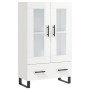 Aparador alto madera de ingeniería blanco brillo 69,5x31x115 cm de vidaXL, Aparadores - Ref: Foro24-828326, Precio: 99,22 €, ...