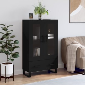 Tall black engineered wood sideboard 69.5x31x115 cm by vidaXL, Sideboards - Ref: Foro24-828325, Price: 101,48 €, Discount: %