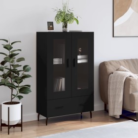 Tall black engineered wood sideboard 69.5x31x115 cm by vidaXL, Sideboards - Ref: Foro24-828317, Price: 89,99 €, Discount: %