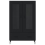 Tall black engineered wood sideboard 69.5x31x115 cm by vidaXL, Sideboards - Ref: Foro24-828317, Price: 89,01 €, Discount: %