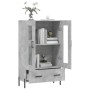 Aparador alto madera de ingeniería gris hormigón 69,5x31x115 cm de vidaXL, Aparadores - Ref: Foro24-828312, Precio: 93,04 €, ...