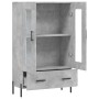 Aparador alto madera de ingeniería gris hormigón 69,5x31x115 cm de vidaXL, Aparadores - Ref: Foro24-828312, Precio: 93,04 €, ...