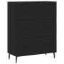 Black engineered wood sideboard 69.5x34x90 cm by vidaXL, Sideboards - Ref: Foro24-827869, Price: 112,24 €, Discount: %