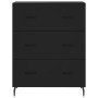 Black engineered wood sideboard 69.5x34x90 cm by vidaXL, Sideboards - Ref: Foro24-827869, Price: 112,24 €, Discount: %