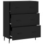 Aparador de madera de ingeniería negro 69,5x34x90 cm de vidaXL, Aparadores - Ref: Foro24-827869, Precio: 112,24 €, Descuento: %