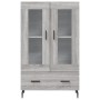 Aparador alto madera de ingeniería gris Sonoma 69,5x31x115 cm de vidaXL, Aparadores - Ref: Foro24-828322, Precio: 89,25 €, De...