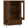 Tall engineered wood sideboard in brown oak 69.5x31x115 cm by vidaXL, Sideboards - Ref: Foro24-828323, Price: 94,86 €, Discou...