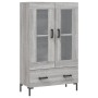 Aparador alto madera de ingeniería gris Sonoma 69,5x31x115 cm de vidaXL, Aparadores - Ref: Foro24-828306, Precio: 93,46 €, De...